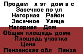 Продам 2-х эт. дом в с. Засечное по ул. Нагорная › Район ­ Засечное › Улица ­ Нагорная › Дом ­ 27 › Общая площадь дома ­ 210 › Площадь участка ­ 12 › Цена ­ 5 400 000 - Пензенская обл., Пенза г. Недвижимость » Дома, коттеджи, дачи продажа   